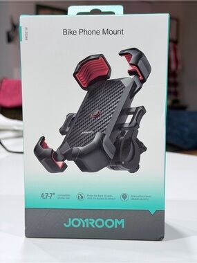 Black and Red Bike Phone Mount - Secure Handlebar Holder